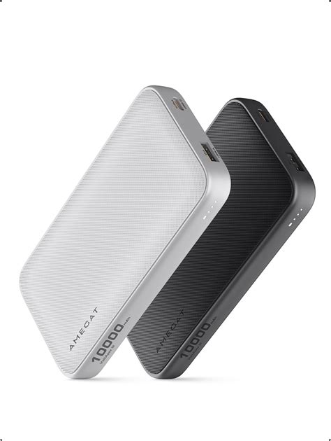 Portable Charger 2 Pack 10000mah Power Bank High Capacity Power Bank Ultra Slim