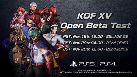 Snk Global On Twitter Kof Xv Kof Xv Open Beta Test Announced