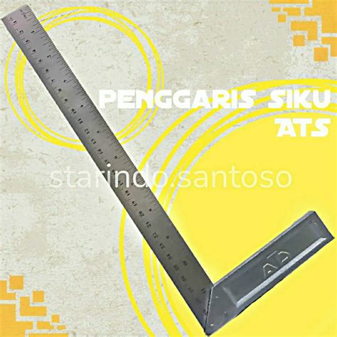 Jual Penggaris Siku Tukang Grafir Jumbo 12 Inci 30cm Garis Sudut