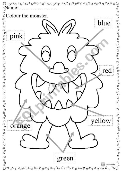 Draw A Monster ESL Worksheet By Julita26