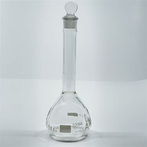 Buy Online Volumetric Flask100ml Serialized And Certified Heavy Duty Wide Mouth Glass