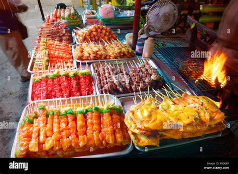 Thailand Street Food Market Phuket Island Thailand Stock Photo