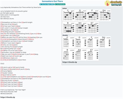 Chord: Somewhere Out There - tab, song lyric, sheet, guitar, ukulele ...