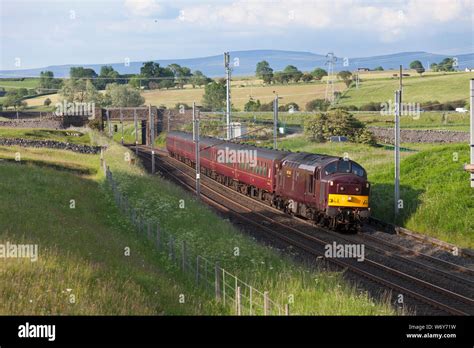 West Coast Railways Class 37 Locomotive 37669 On The West Coast Mainline With Charter Carriages