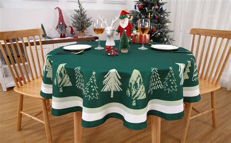 Amazon Roygrow Round Christmas Tablecloth Inch Round Table