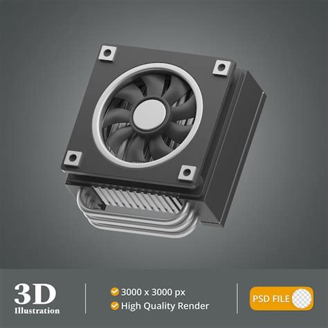 Premium Psd Technology Heat Sink Illustration D