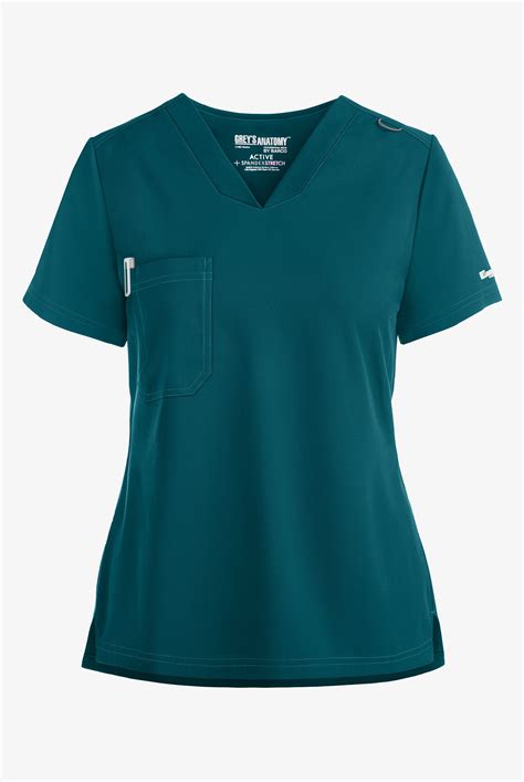 Grey S Anatomy Spandex Stretch Bree Tuck In Scrub Top Stretch Scrubs