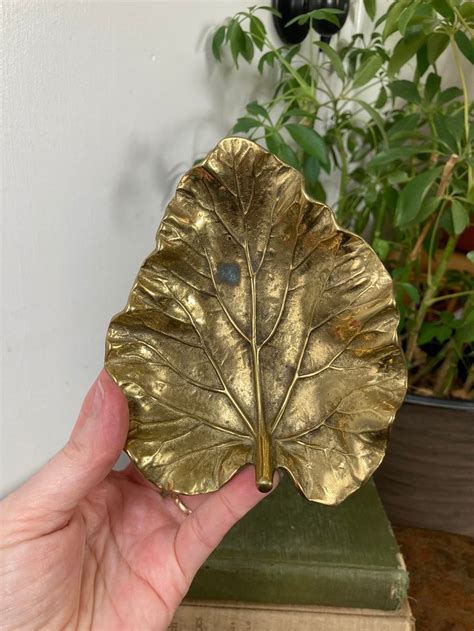 Brass Rhubarb Leaf Etsy I 2024