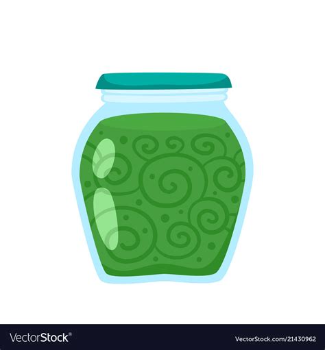 Preserved Food In Glass Jar Cartoon Royalty Free Vector