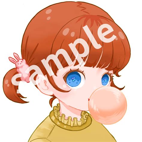 女の子のsnsアイコン描きます スキマ イラスト依頼・opt販売ならskima