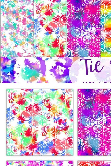 Tie Dye Digital Paper MasterBundles