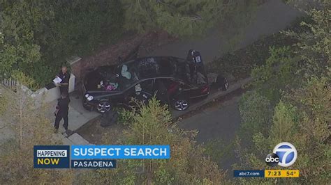 Suspect At Large After Stolen Car Chase Ends In Crash In Pasadena Abc7 Los Angeles