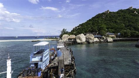 Boat In Koh Tao Beach Tailand Editorial Stock Photo Image Of