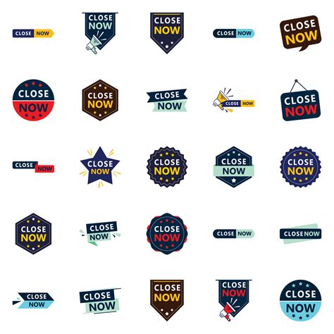 Grab Your Chance to Close Text Banners Pack of 25 18708617 Vector Art