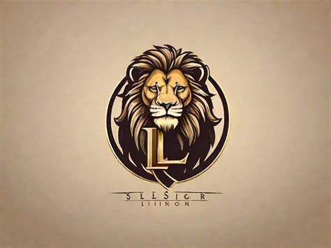 Premium Photo | Sitting lion logo with letter S and letter L concept