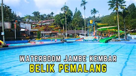 Suasana Libur Lebarans Waterboom Jambe Kembar Belik Tempat Wisata