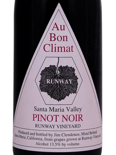 Au Bon Climat Runway Vineyard Pinot Noir Vivino