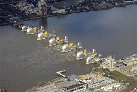 Thames Barrier Closed To Stop London Flooding As Aftermath Of Storm