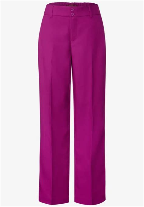 Street One Pantalon à Jambes Droites Pour Femmes En Rose Vif Street One