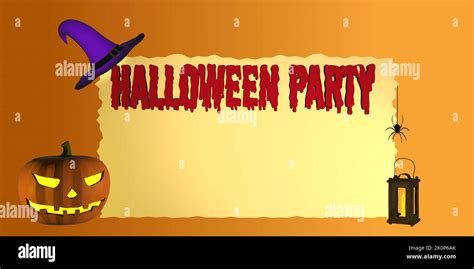 Halloween Illustration Party Background Banner Halloween Party Banners