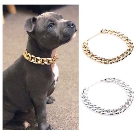 Collares Chapados En Para Perros Cadena De Perros Grandes Accesorios