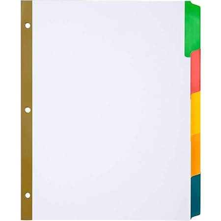 Amazon Avery 5 Tab Extra Wide Dividers For 3 Ring Binder Perfect