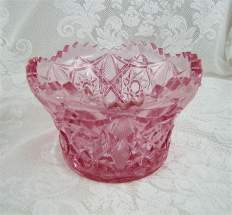 Pink Fostoria Dish Vintage Fostoria Heavy Sunburst Pattern Etsy Fostoria Pink Depression