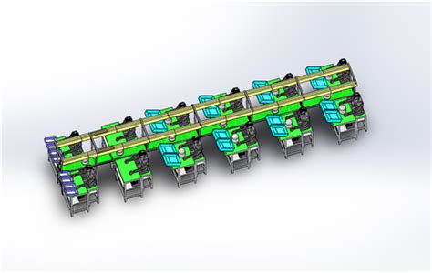 流水线布局3d模型下载三维模型solidworks模型 制造云 产品模型