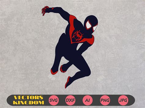 Miles Morales Svg Spiderman Svg Spiderverse Svg Miles Etsy Canada