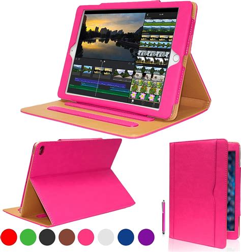 New Ipad Pro Case Easydigital® Pink And Tan Apple Ipad Pro 2015 Version 12 9 Inch Pu Leather