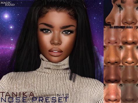 The Sims Resource Tanika Nose Preset N12 Sims 4 Body Mods Sims 4