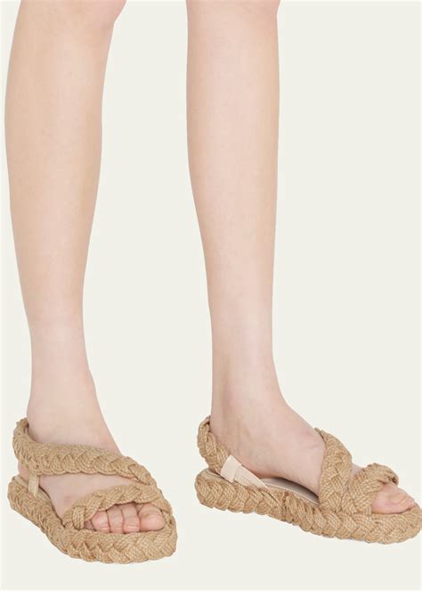 Serena Uziyel Ronda Braided Jute Flat Sandals Bergdorf Goodman