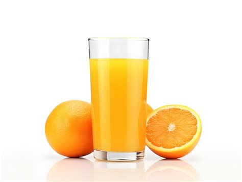 Premium Photo Glass Of Orange Juice On Isolated White Background Fresh Orange