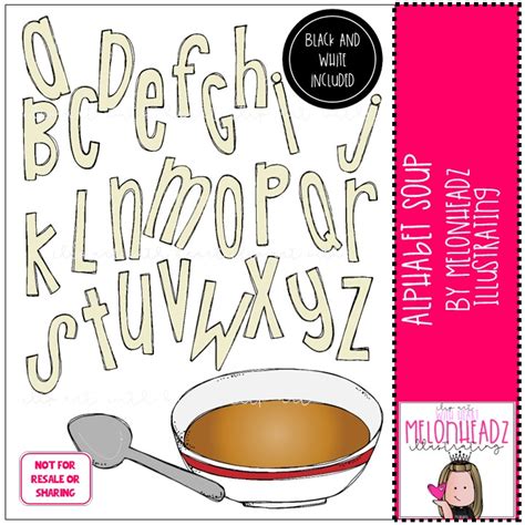 Alphabet Soup Clip Art Combo Pack Melonheadz