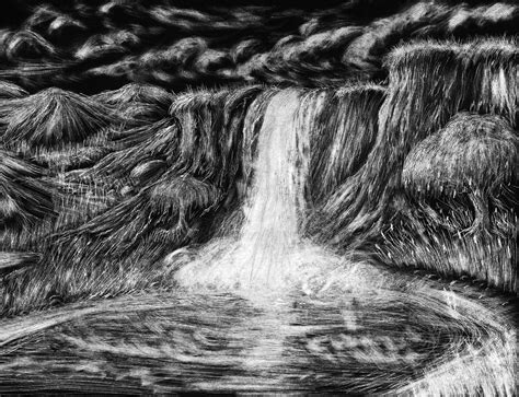 Scratchboard Art Landscape