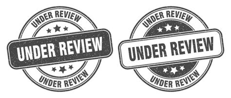 Under Review Stamp Label Round Royalty Free Vector Image