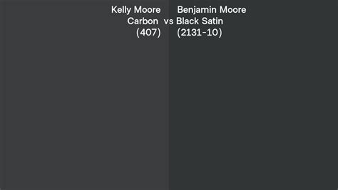 Kelly Moore Carbon Vs Benjamin Moore Black Satin Side