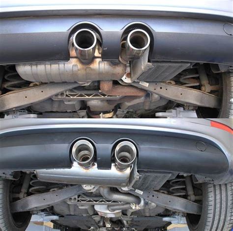 Golf R32 exhaust before and after