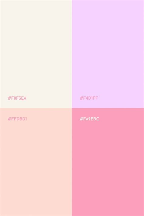 Light Pink Color Palette Pastel Colors Farver Malerier
