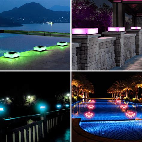 Buy Solar Lights Outdoor Lighting Colour Changing For Posts Deck