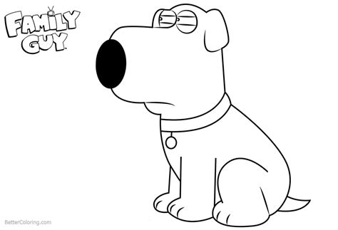 Family Guy Coloring Pages Dog Brian - Free Printable Coloring Pages