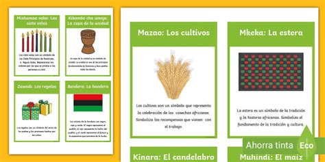 Tarjetas Informativas Los S Mbolos De Kwanzaa Twinkl