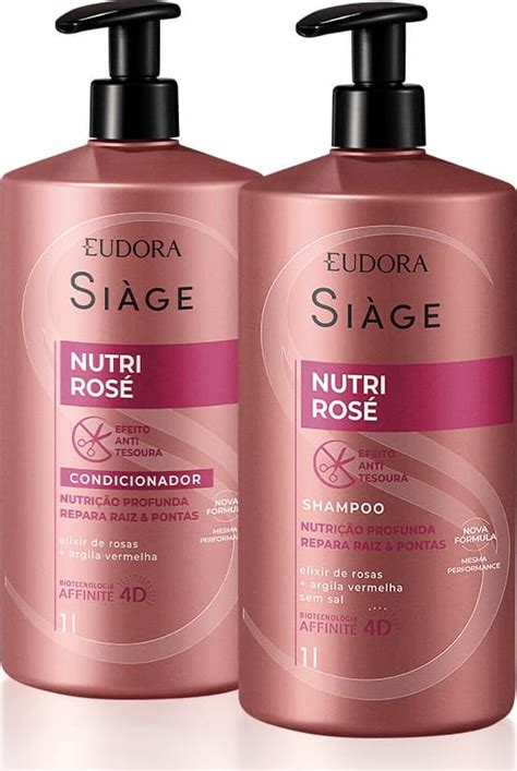 Shampoo E Condicionador Eudora Si Ge Litro Nutri Ros Itens