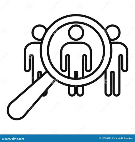 Group Recruitment Icon Outline Style Stock Vector Illustration Of