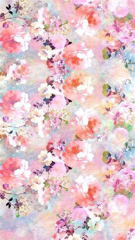 Watercolor Flowers Painting Iphone 8 Wallpapers Free Download