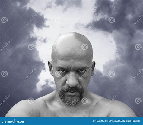 Bald Naked Man Stock Image Image Of Cloudy Expression 15722133