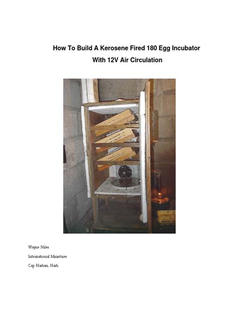 How To Build A Kerosene Fired Egg Incubator Pdf Thermostat