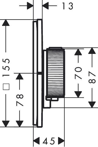 Axor Showerselect Id Thermostat Highflow Unterputz Softsquare Polished