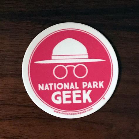 National Park Geek Logo Pink Sticker Includes Us Shipping Via Usps O