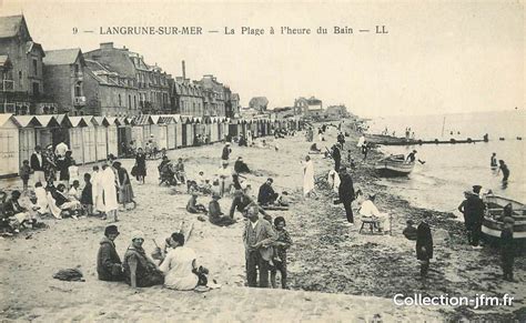 Cpa France Langrune Sur Mer La Plage L Heure Du Bain